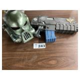 FACE MASK AND TOY GUN