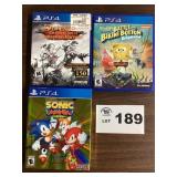 PLAYSTATION 4 GAMES - DIVINITY / SPONGE BOB /
