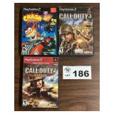 PLAYSTATION 2 GAMES - CRASH / CALL OF DUTY 2 AND 3
