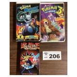VHS MOVIES - POKEMON / YU-GI-OH! / POKEMON 3