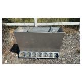 STAINLESS CHICKEN FEEDER, 42 LONG, 39 TALL