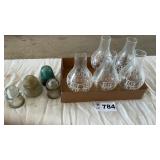 OIL LAMP CHIMNEYS, INSULATORS