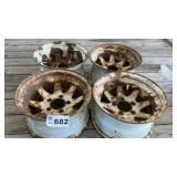4 STEEL RIMS, 16 inch
