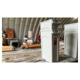 2 RUBBERMAID TRASH CANS, 30 TALL