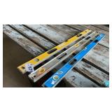 3 ALUMINUM 4 FOOT LEVELS