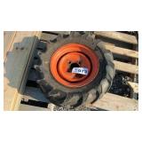 2 TRACTOR TIRES/WHEELS, 6-12