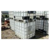2 CHEMICAL TOTES, ALUMINUM CAGE