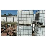 2 CHEMICAL TOTES, ALUMINUM CAGE