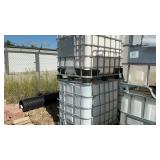 2 CHEMICAL TOTES, ALUMINUM CAGE