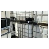 2 CHEMICAL TOTES, ALUMINUM CAGE