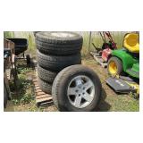 5 WHEELS AND TIRES, FROM JEEP, P255/75 R-17