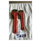 RIDGID PIPE WRENCHES, 12, 14 INCH