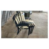 6 STACKABLE PATIO CHAIRS