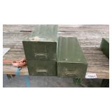 3 METAL FILE BOXES, 24x10x7