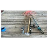 FISHING RODS AND REELS, NET