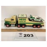 HESS GASOLINE HAULER TRUCK AND RACE CAR