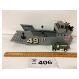 BUDDY L 49 LST WITH TOOTSIE TOY TRUCK