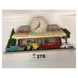 COCA COLA FRIENDLY DRIVE IN CLOCK