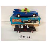 BAT MOBILES ONE BATTERY OPERATED AND ONE WOODEN