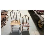 2 WOODEN CHAIRS