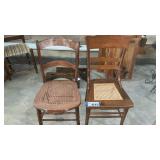 2 WICKER BOTTOM CHAIRS