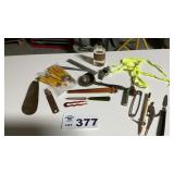 BULLET PENCILS, SHOE HORN, TEA STRAINER, FILES,
