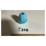 FENTON FROSTED BLUE FAIRY LAMP 5" tall
