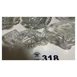 CRYSTAL CUT GLASSWARE DISHES, RELISH DISH, CANDY