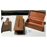 JEWELRY BOX, SLICER, WOOD RACK