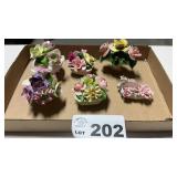 BONE CHINA FLOWERED FIGURES