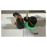 HANGING COW BELL LAMPS. REMOTES. NIB