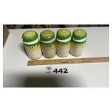 VINTAGE SALT, PEPPER, FLOUR, SUGAR SHAKERS