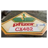 2 SIDED FIBERBOARD PFIZER SIGNS