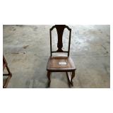 SMALL WICKER BOTTOM ROCKING CHAIR, 33 INCHES TALL