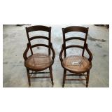 2 WICKER BOTTOM CHAIRS