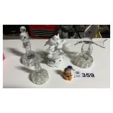 FLOWER FROG FIGURINES