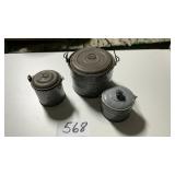 GRANITEWARE BERRY BUCKETS W LIDS