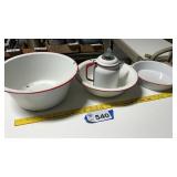 WHITE ENAMEL WARE