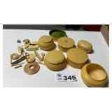 BAKELITE POWDER DISHES, OTHER