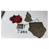BEADED DOILY, METAL MESH PURSES