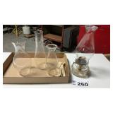 OIL LAMP AND CHIMNEYS