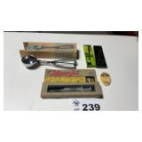 ICE CREAM SCOOP, SYRINGE, BABY SPOON