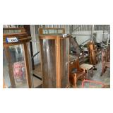 WOODEN ROUNDED CURIO CABINET 61 x 31