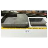 ENAMEL BED PAN, LOAF PAN