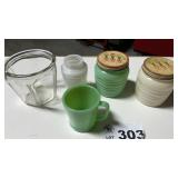 GREASE JARS, FIRE KING CUP