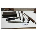 WRENCHES, TONGS, KNIFE SHARPENER, STEEL