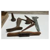 OIL SPOUT, SHELF BRACKETS, SHOE LAST, OTHER