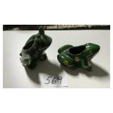 HULL FROG PLANTER, FLOWER FROG PLANTER