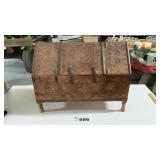 TEAK WOOD CHEST 21 x 18 inches
