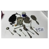 BEADED, MESH PURSES, OTHER, SILVER PLATE
